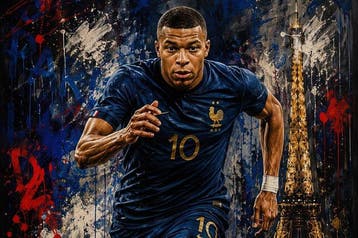 Canvas Fit - Alberto Ricardo - Kylian Mbappé: Energía Pura, Nieuw