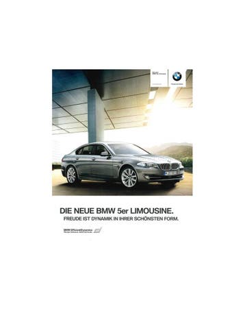 2009 BMW 5 SERIE SEDAN BROCHURE DUITS, Nieuw