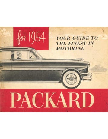 1954 PACKARD INSTRUCTIEBOEKJE ENGELS