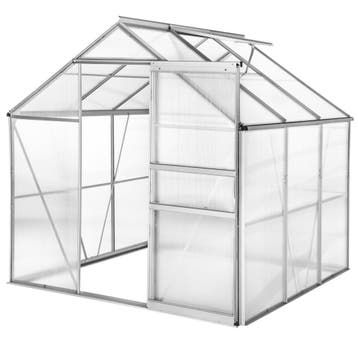 tectake Kweekkas van aluminium, uv-bestendig, 185x190x195cm, Verzenden, Nieuw