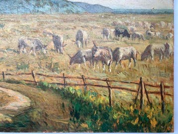 Giovanni Malesci (1884-1969) - Pascolo Maremmano