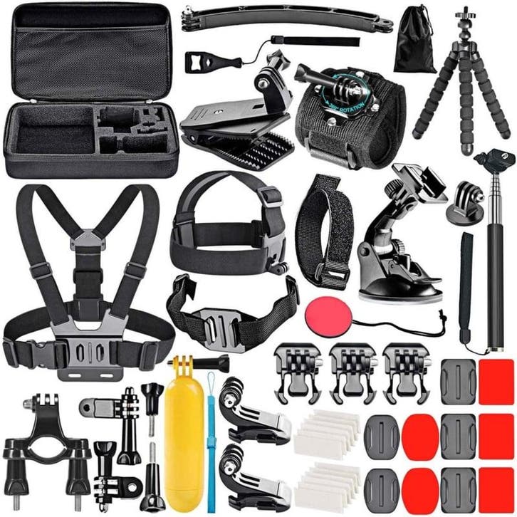 50in1 accessoires kit set gopro go pro hero 11 12 13 +case, Audio, Tv en Foto, Actiecamera's, Nieuw, Verzenden