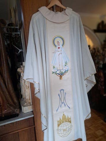 Chasuble Kazuivel Vestment Kerk Gewaad Dalmatiek -, Antiek en Kunst