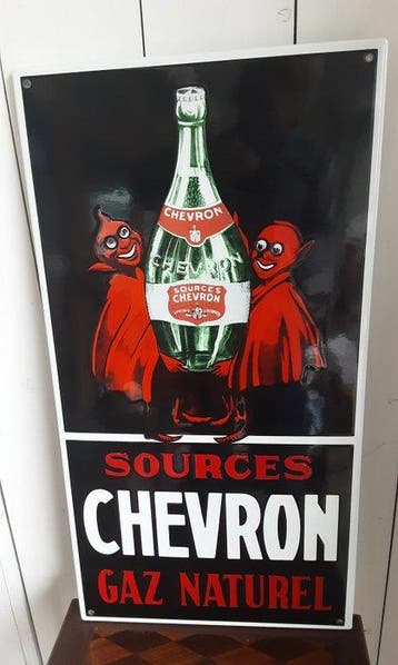 Chevron - Emaille plaat - Emaille