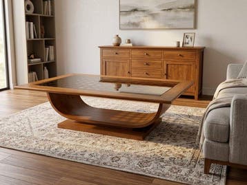 Salontafel - Hout, Glas