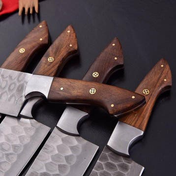 Keukenmes - Chefs knife - Hout en zwart G10 - Noord Amerika