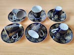 Koffieservies (17) - Biscuit porselein - Lichte Fine China, Antiquités & Art