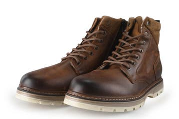 Nelson Veterboots in maat 44 Cognac, Kleding | Heren, Schoenen, Overige kleuren, Verzenden, Boots, Zo goed als nieuw