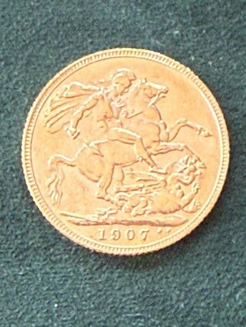 Verenigd Koninkrijk. Edward VII. Sovereign 1907 (Zonder, Timbres & Monnaies