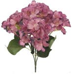 Hortensia Hydrangea Groot Vintage Pink Zijdenbloem 45 cm