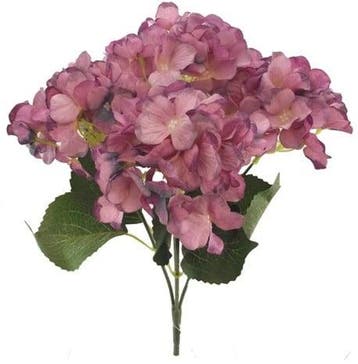 Hortensia Hydrangea Groot Vintage Pink Zijdenbloem 45 cm, Nieuw