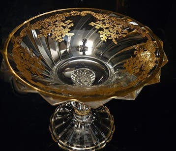 antica cristalleria italiana - Tafelmiddenstuk - Goud,