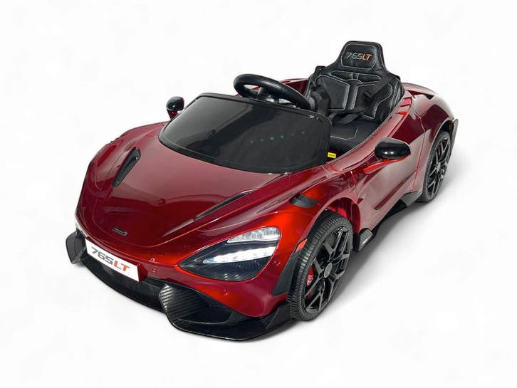 McLaren 765LT, 12v Kinder Accu Motor met rubberen banden en, Kinderen en Baby's, Speelgoed | Buiten | Accuvoertuigen, Nieuw, Ophalen of Verzenden