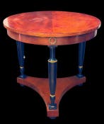 Tafel - guéridon-tafel - Mahonie, Ebbenhout - Pedestal