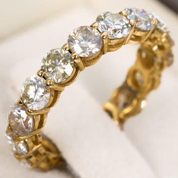 Zonder minimumprijs - Ring - 14 karaat Geel goud - 4.26ct., Nieuw