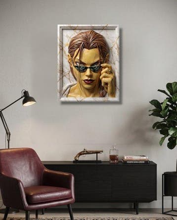 Makayhos - [Canvas] Lara Croft Shadowed Gaze – Rebel Soul, Nieuw