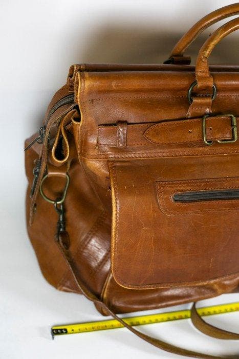 Other brand - Borsone in pelle vintage - Sac de voyage, Antiquités & Art, Curiosités & Brocante