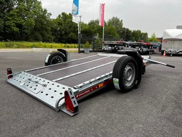 Temared Zakbare Motortrailer + Reservewiel en 1 wielklem, Ophalen