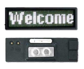 LED badge - Magnetisch - 9,5 x 3,5 - Wit, Huis en Inrichting, Verzenden, Nieuw