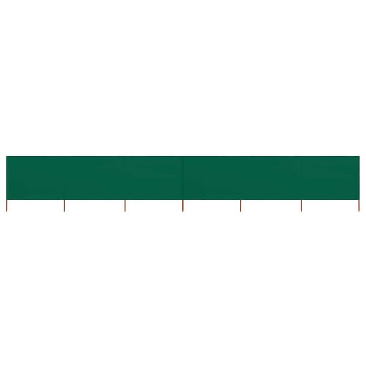vidaXL Windscherm 6-panelen 800x120 cm stof groen, Jardin & Terrasse, Parasols, Envoi