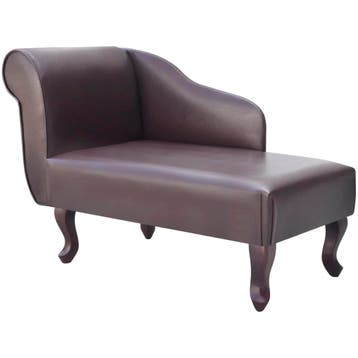 vidaXL Chaise longue kunstleer bruin, Verzenden, Nieuw