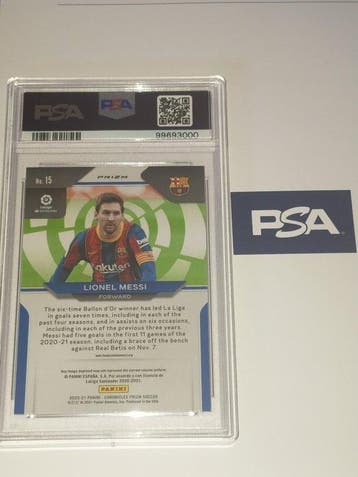 2020/21 Panini Chrome Lionel Messi #15 Parallel card, Foil,, Nieuw