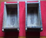 Outil de travail - Deux moules en bois pour briques, Antiquités & Art