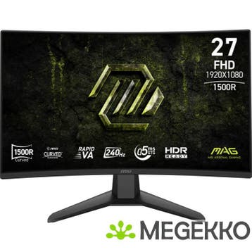 MSI MAG 274CF X24 27  Full-HD 240Hz Curved VA Gaming Monitor, Verzenden