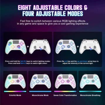 RGB Gaming Controller voor PS5 / PS4 / PC - Draadloze, Verzenden