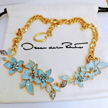 Oscar De La Renta - Plaqué or - Collier - Fleurs