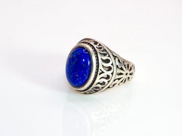 Lapis-lazuli - Argent - Bague