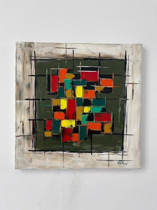 Tran th huyn trân - Echiquier 50 50 cm  Vendu sans prix, Antiek en Kunst, Kunst | Schilderijen | Modern