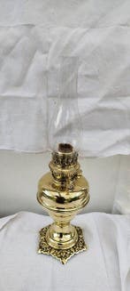 Lempereur & Bernard - Petroleumlamp - Kristal - Belgische, Antiquités & Art