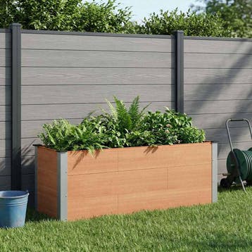 vidaXL Verhoogde plantenbak Bruin 150 x 50 x 54 cm WPC en, Verzenden