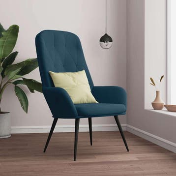vidaXL Relaxstoel fluweel blauw, Verzenden, Nieuw