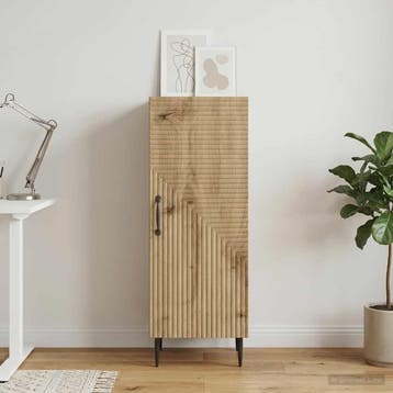 vidaXL Dressoir Artisanaal eiken 33 x 34,5 x 89,5 cm Bewerkt, Verzenden, Nieuw