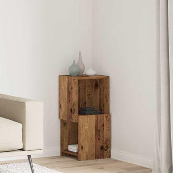 vidaXL Hoekkast 30,5x30x65cm Bewerkt hout Oudhout, Verzenden