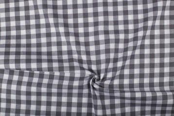 Boerenbont stof antraciet 18mm geruit - Katoen stof op rol, Verzenden, Nieuw