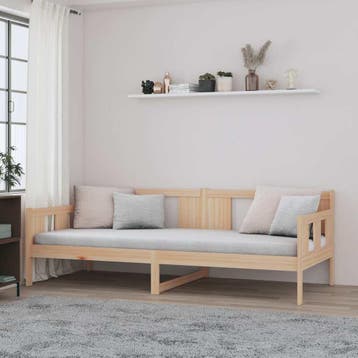 vidaXL Slaapbank massief grenenhout 90x200 cm, Verzenden, Nieuw