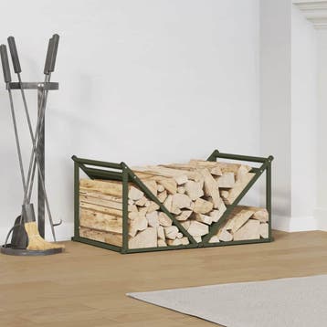 vidaXL Brandhoutrek 70x43x34,5 cm koudgewalst staal, Verzenden