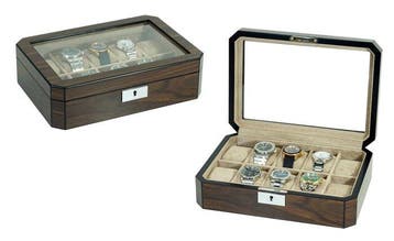 Prestige - Sieradendoos - octogonale fineerhouten