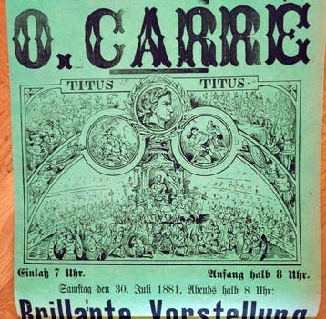 Circus Oscar Carré. - Illustriertes Plakat - 1882