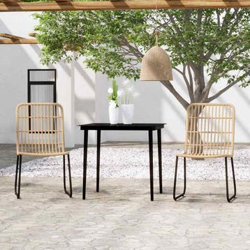 vidaXL 3-delige Tuinset eikenkleurig, Tuin en Terras, Tuinsets en Loungesets, Verzenden, Nieuw, Tuinset