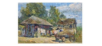 Ion Mosneagu (XXI) - Peasant courtyard, Antiquités & Art