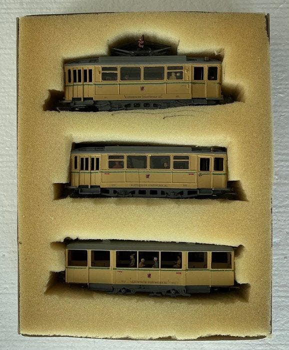 Spieth H0m - Modeltram (1) - 3-delige tram - Wuppertaler, Hobby en Vrije tijd, Modeltreinen | H0