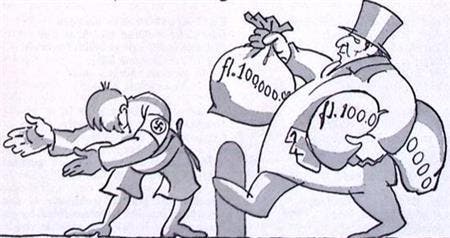 Spotprent over de Leipziger Messe in 1933 (lijst optie), Antiek en Kunst, Kunst | Litho's en Zeefdrukken, Verzenden