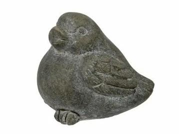 Vogel keramiek cement Old Green 10x8x9 cm per stuk, Nieuw