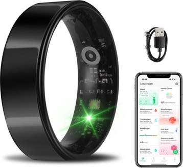 2dekans | Saaf Smart Ring - Zwart - Maat 8 - Slanke Activity, Computers en Software, Monitoren, Ophalen of Verzenden, Nieuw