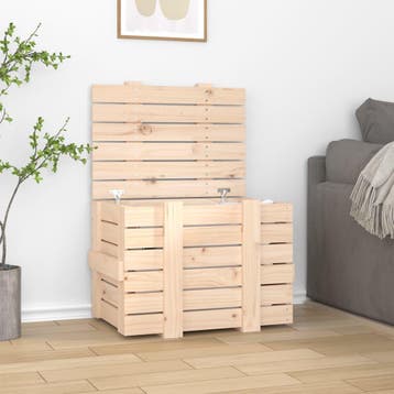 vidaXL Opbergbox 58x40,5x42 cm massief grenenhout, Doe-het-zelf en Bouw, Verzenden, Nieuw