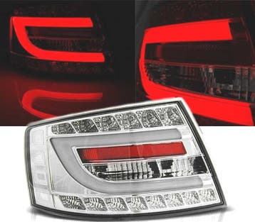 Feux Arrière Pour Audi A6 C6 Berline 04-08 Led Chromé 7Pin, Autos : Pièces & Accessoires, Verzenden